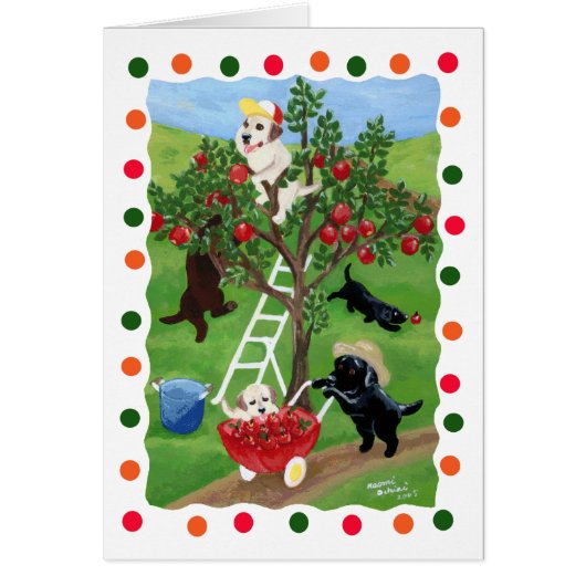 Apple Tree Labradors (dot) Cards (Front)