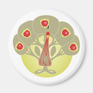 Apple Tree or Face or Peacock Magnet