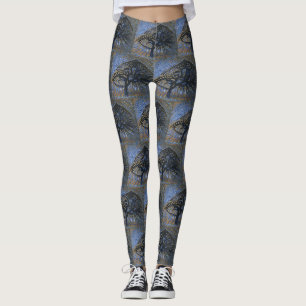 Apple Tree, Pointillist Version by Piet Mondrian Leggings