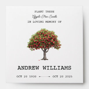 Apple Tree Seed Memorial Packet Envelope