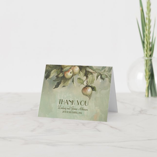 Apple Tree Wedding Thank You Cards (Front)