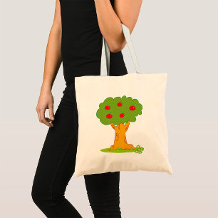 Apple Tree Whimsical Red Apples Tote Bag