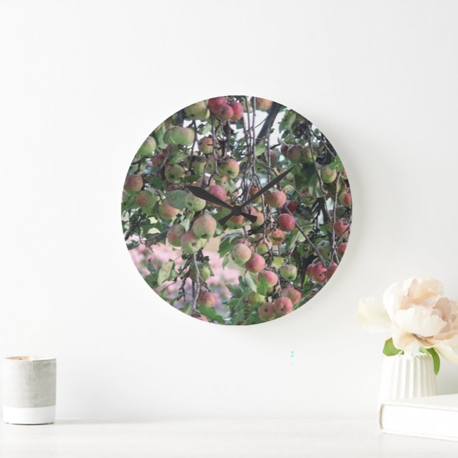 Apple Trees-IMG_1319 Round Acrylic Wall Clock (Creator Uploaded)