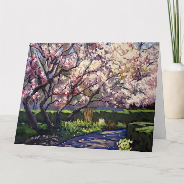 Apple Trees in Bloom Painting Card (Front)