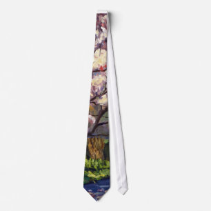 Apple Trees in Bloom Painting Tie
