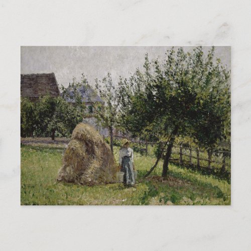 Apple Trees in Eragny  Sunny Morning Postcard