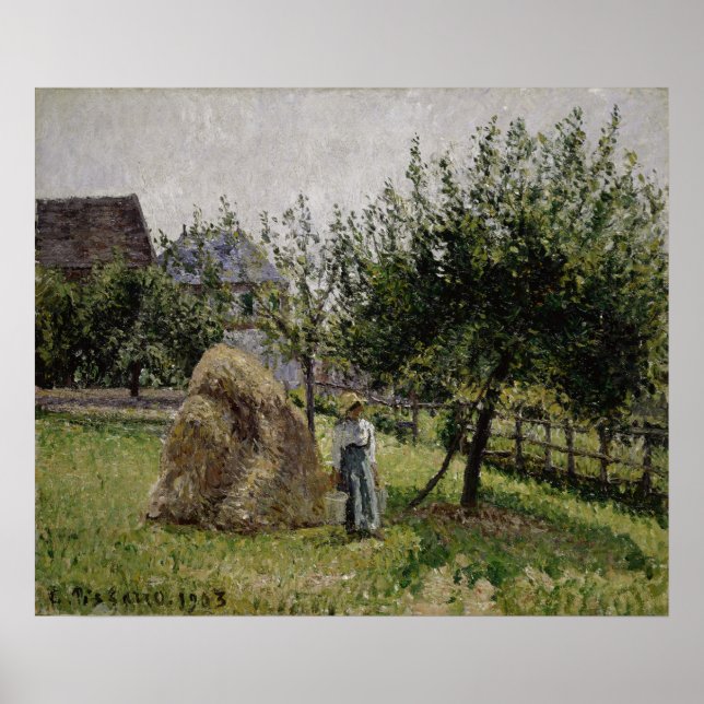 Apple Trees in Eragny | Sunny Morning Poster (Front)