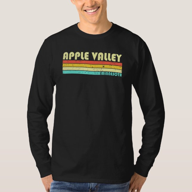 Apple Valley Mn Minnesota City Home Roots Retro 80 T-Shirt (Front)
