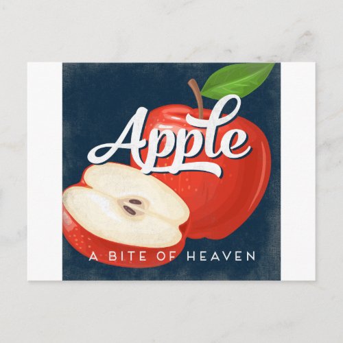 Apple Vintage Fruit Label Retro Postcard
