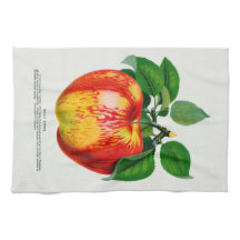 Apple Vintage Illustration Kitchen Towel