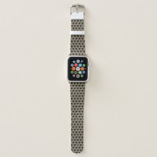 Apple Watch Band - Art Deco Fan Design B/W/G