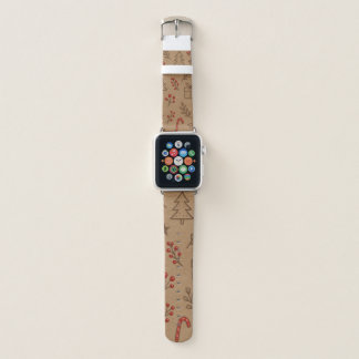 Apple Watch Band - Candy Canes and Holly