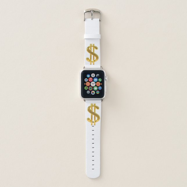 Apple Watch Band Gold Dollar Sign (Front)