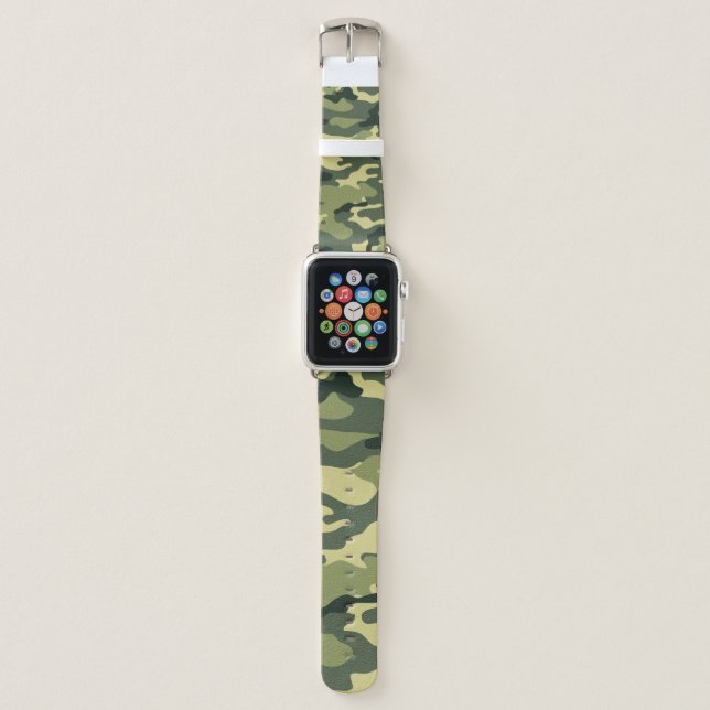 Apple Watch Band - Green Camouflage (Front)