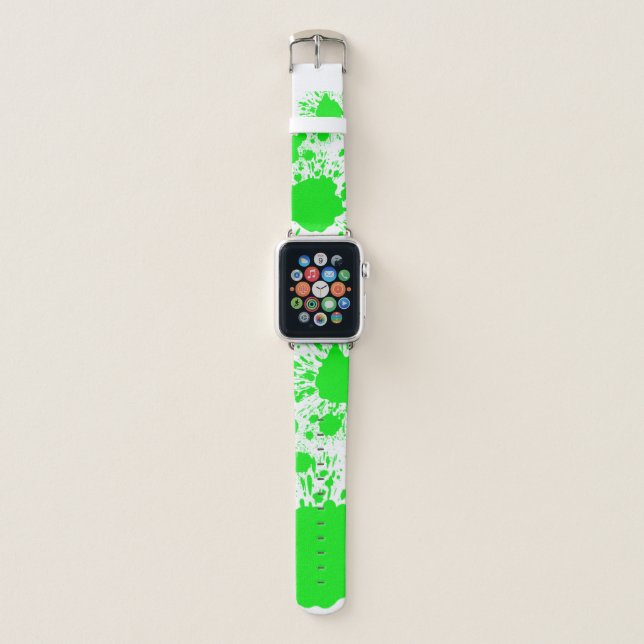 Apple Watch Band - Green color splash (Front)