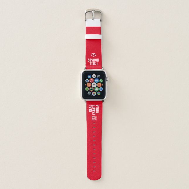 Apple Watch Band - I Sell Houses / Ninja - Red (Front)