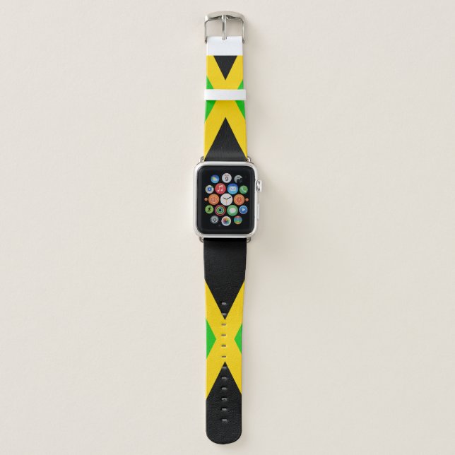 APPLE WATCH BAND JAMAICAN FLAG (Front)