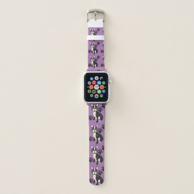 Apple Watch Band with Boston Terrier (Front)
