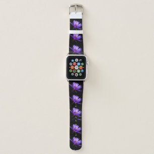 Apple Watch Band with Purple Water Lilies