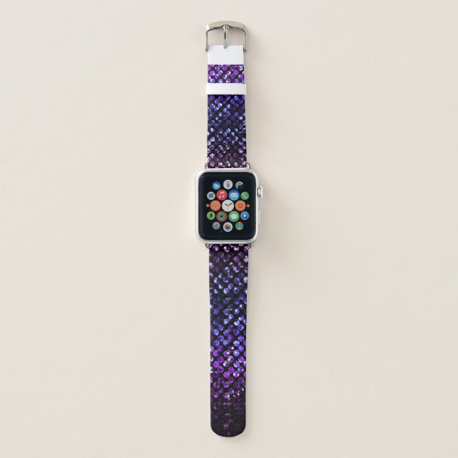 Apple Watch Bands Purple Crystal Bling Strass (Front)