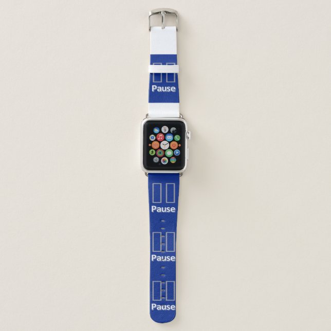 Apple Watch Bank Blue Pause  Apple Watch Band (Front)