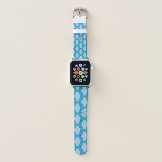 Apple watch clock clouds 38mm band (Front)