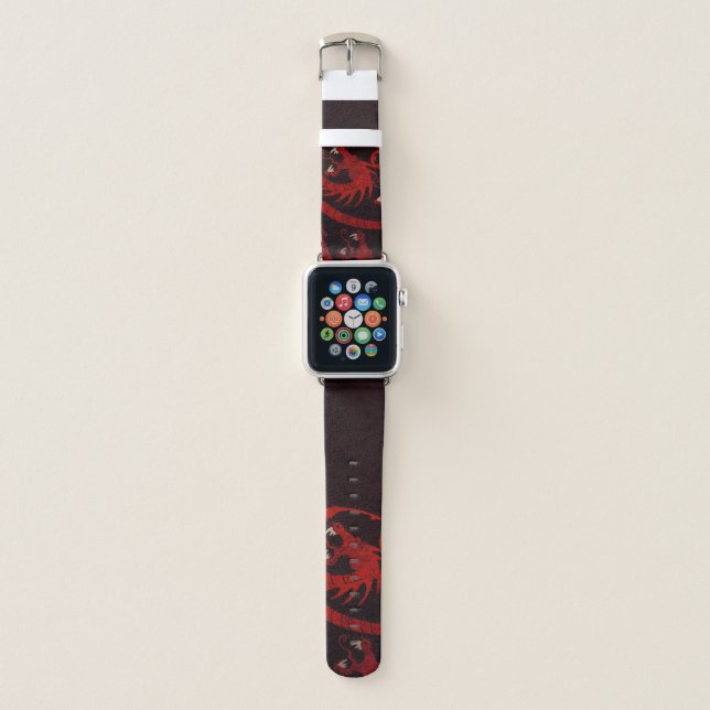 apple watch with dragon style apple watch band (Front)