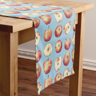Apple Watercolor Long Table Runner