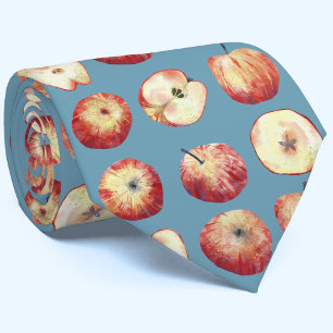 Apple Watercolor Neck Tie