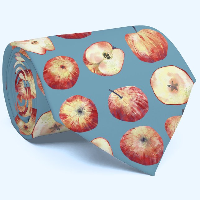 Apple Watercolor Neck Tie (Creator Uploaded)