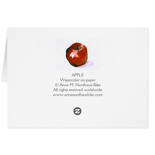 Apple Watercolor Painting (Back Horizontal)
