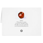 Apple Watercolor Painting Cards (Back Horizontal)