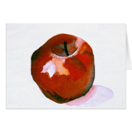 Apple Watercolor Painting Cards (Front Horizontal)