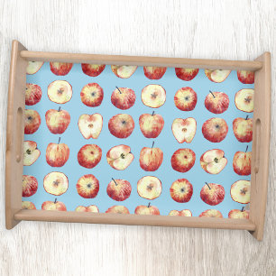 Apple Watercolor Serving Tray