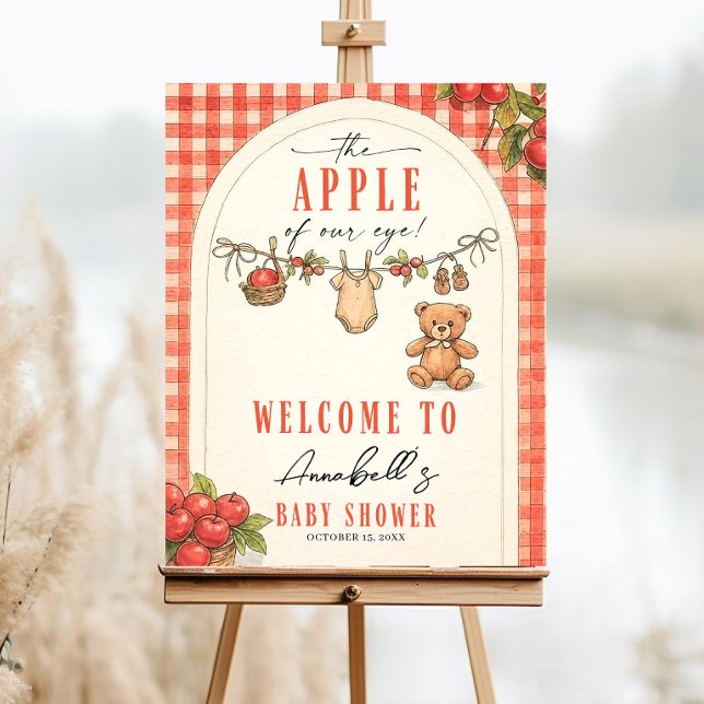 Apple Welcome Baby Shower Sign The Apple of Our (Creator Uploaded)