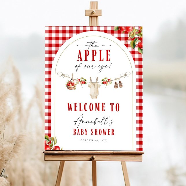 Apple Welcome Baby Shower Sign The Apple of Our EY (Creator Uploaded)