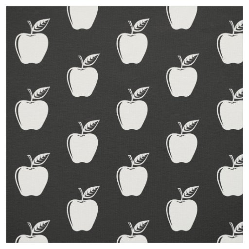 Apple White Pattern Fabric