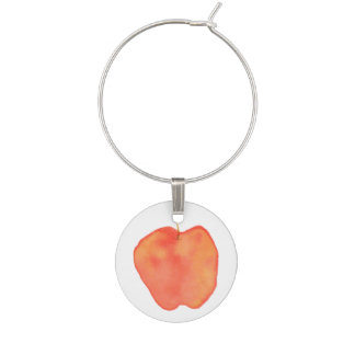 Apple Wine Glass Charm