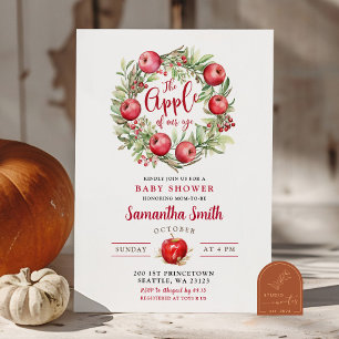 Apple Wreath Baby Shower Invitation