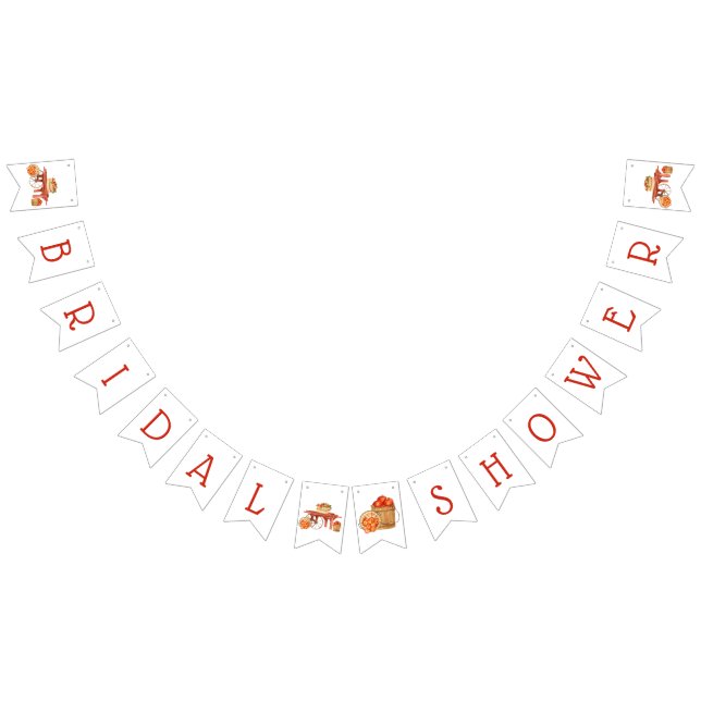 Apple-y Ever After!  Bridal Shower Decorations Bunting Flags (All)