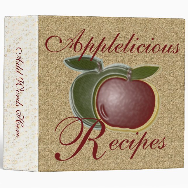 APPLElicious Recipes (shiny apples) Binder (Front/Spine)