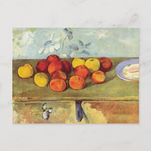 Apples and Biscuits Paul Cezanne Postcard