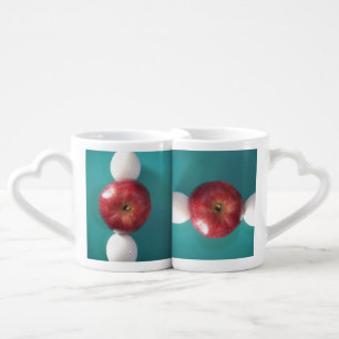 Apples and eggs lovers joy coffee mug set