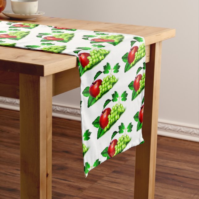 Apples and Grapes Long Table Runner (In Situ)