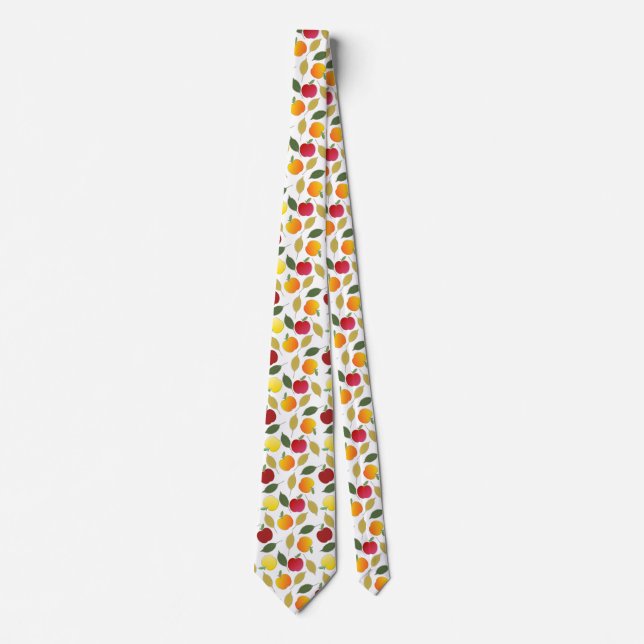 Apples and Leaves Neck Tie (Front)