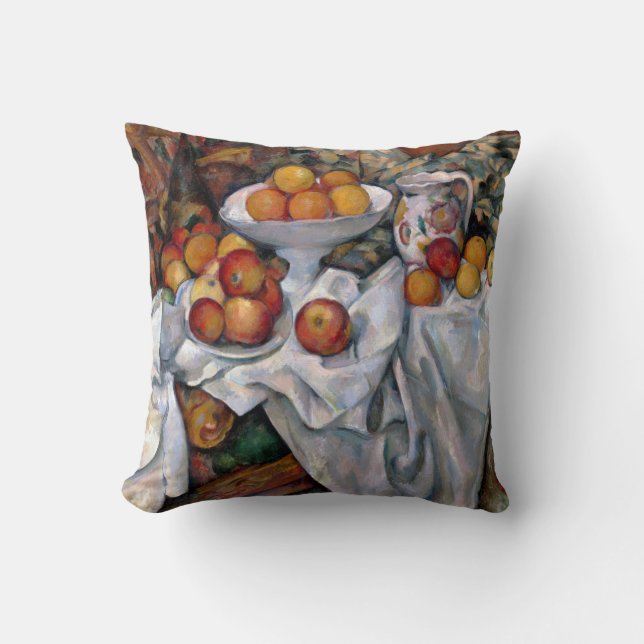 Apples and Oranges, Paul Cezanne, 1895-1900 Throw Pillow (Front)