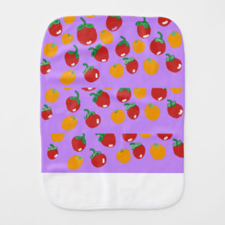 Apples and pears delightful baby burp cloth