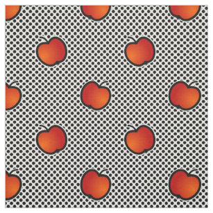 apples and polka dots cute patterns fabric