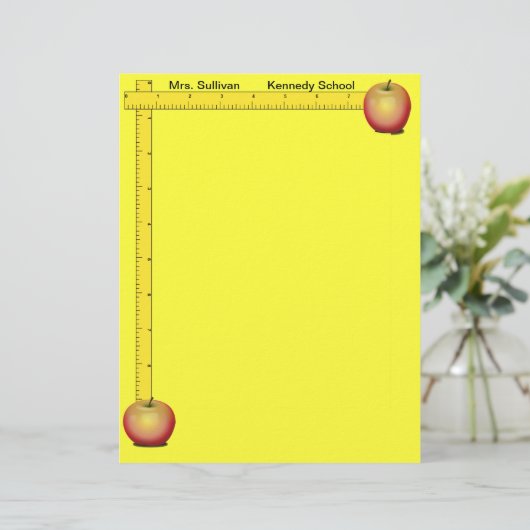 Apples and Rulers Teachers Paper (Sunshine Yellow) (Standing Front)