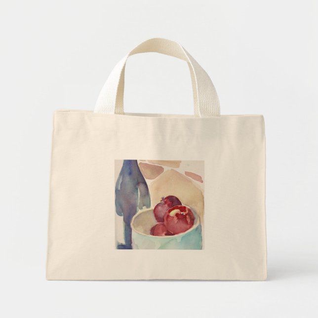 Apples and Wine_ Mini Tote Bag (Front)